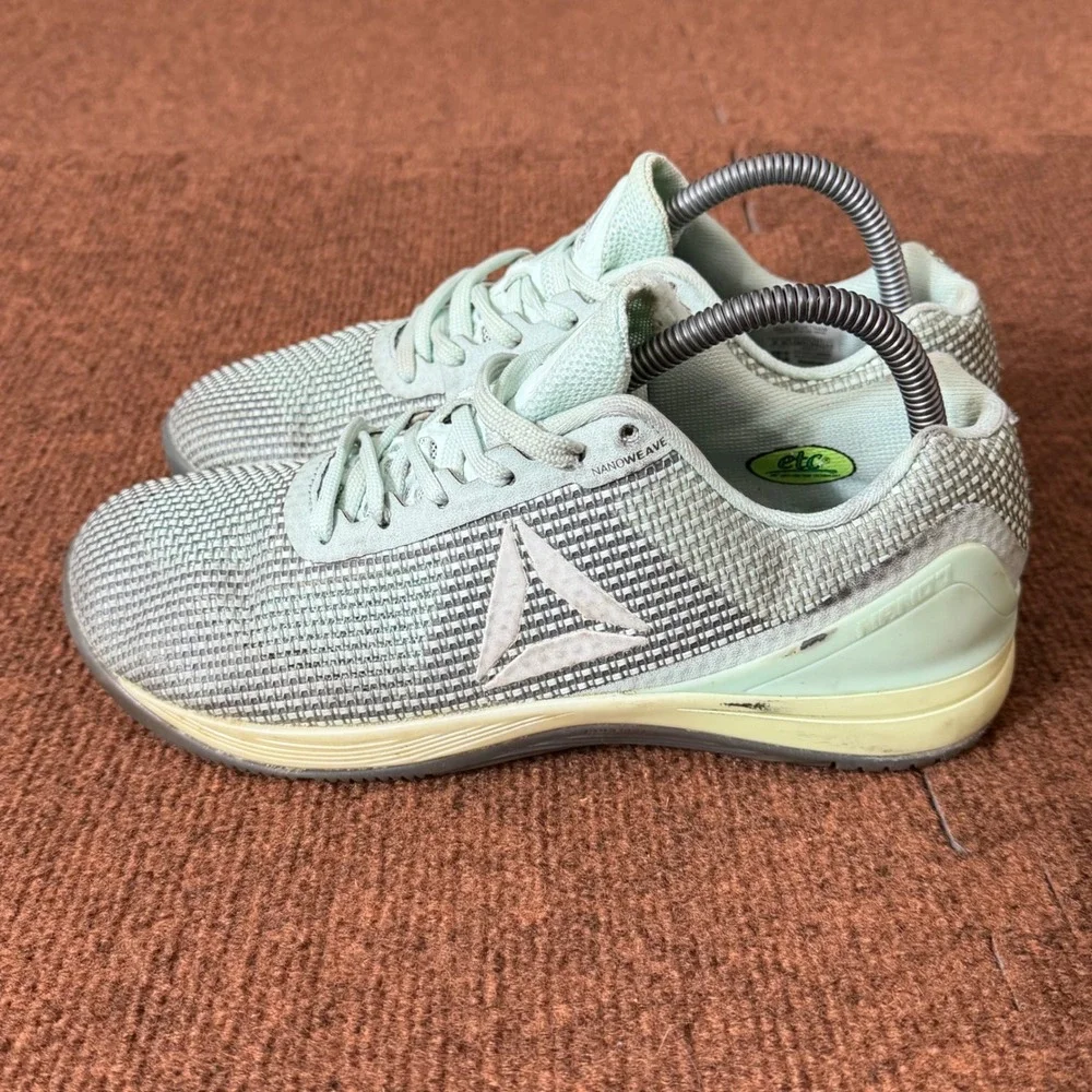 Reebok CrossFit Nano 7 Women Training Shoes Mint Green Grey BS7640 US 9 gym fit‎